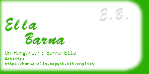 ella barna business card